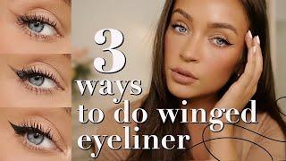 how to WINGED LINER -pencil eyeshadow & liquid methods for the perfect wing