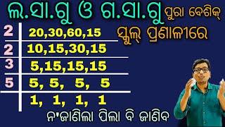 ସ୍କୁଲ୍ ପ୍ରଣାଳୀରେ ଲ..ସା.ଗୁ ଓ  ଗ.ସା.ଗୁ ନ ବୁଝିଲା ପିଲାବି ବୁଝିଯିବ ସହଜରେ ।