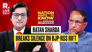 Nation Wants To Know LIVE Ratan Shardas Most Explosive Interview With Arnab On RSS-BJP Rift