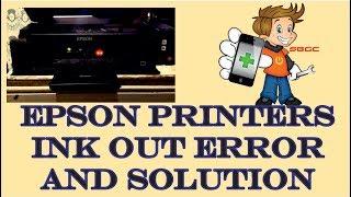 #EpsonPrinterInkOutError How to Solve the Ink Out Error in Epson Printer Both Red Lights are On.