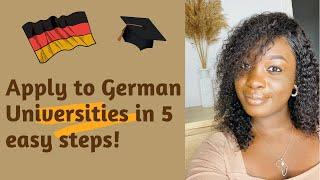 STUDY IN GERMANY How to Apply for a Masters Program in German Universities + Step-by-Step process