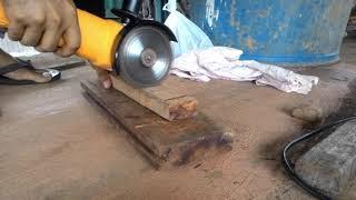 Angle grinder dangerous kick back video dont use it for wood cutting