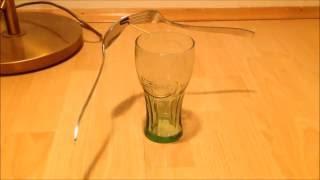 Balancing spoon and fork on a toothpick - epic bar trick