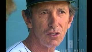 Billy Martin gives an interview as the New York Yankee Head Coach.