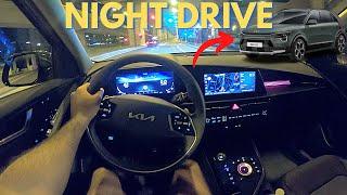 NEW Kia Niro Hybrid 2023 at Night Test Drive 183hp - Ambient Lights - Led Lights - Digital Cockpit