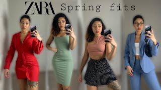 HUGE ZARA SPRING HAUL 2021 PT 2  ZARA DRESSES.. JUNE 21ST OUTFITS