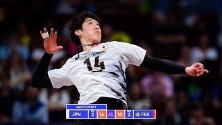 YUKI ISHIKAWA DOMINATED Against France in Mens VNL 2024 