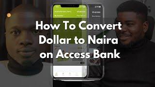 How To Convert US Dollar To Naira on Access Bank App Online - Convert FX Euro Pounds and Dollars