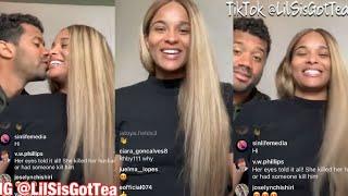 CIARA REACTS TO TIGER KING ON INSTAGRAM LIVE RUSSELL WILSON WALKS IN