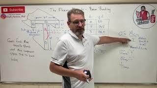 Mechanics of Materials Lesson 31 - The Flexure Formula Beam Bending Example