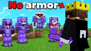 How I Survived 24 Hours Without Armor on A Random Minecraft SMP...