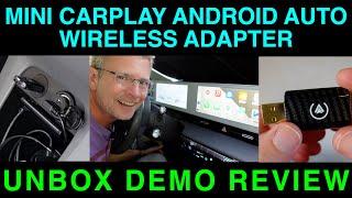 Mini Wireless CarPlay Android Auto Adapter USB & USB-C by MSXTTLY Unbox Demo Review USB or USB-C