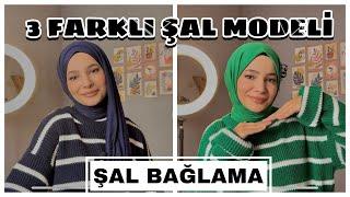 ŞAL BAĞLAMA MODELLERİ  3 FARKLI MODEL YAPILIŞI  ÇOK KOLAY #hijab #şalbağlama