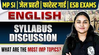 MP SI MP Constable Forest Guard 2024  Complete English Syllabus Discussion for MP VYAPAM 2024