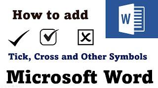 How to Insert Checkmarks or tick Symbol in Microsoft Word