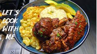 Let’s Cook with Me  Brown Stew Turkey Vegetable Rice and Macaroni and Cheese