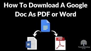 How To Download A Google Doc As A PDF or Word File