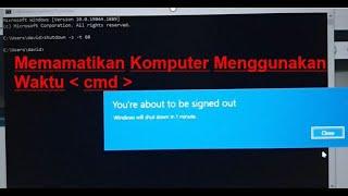 Cara Mematikan Komputer Menggunakan Waktu  CMD