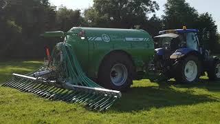 Slurry Spreading with New Grass Tech 2000 gal and trailing shoe