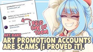 I PAID A SCAMMER ON INSTAGRAM TO STEAL MY ART ART PROMOTION ACCOUNTS  SPEEDPAINT + COMMENTARY