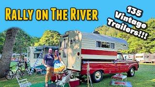 Oregons Largest Vintage Trailer Rally On The River 2023 Caravans RVs Campers Mid-Century