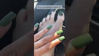 #greenmanicure #greenpedicure #toes #hands #fingers