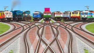 MORE TRAINS CROSSING AT INDIAN REALISTIC BUMPY BRANCHED RAILROAD TRACKS  8 July 2024