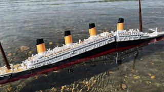 Sinking of Titanic Model at the Lake  Titanic Splits in Half 