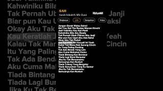 Lirik Lagu SAH Sarah Suhairi ft Alfie Zumi 