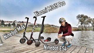 WORLDS MOST POPULAR 30 KPH KICKSCOOTERS - Xiaomi M365 Pro v Ninebot MAX v Ninebot ES4 Comparison 