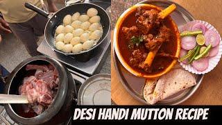 फ़ौजी हवलदार जी का देसी हाण्डी मीट  Mutton Curry Recipe  Fauji hawaldar goner