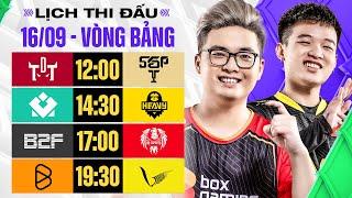 TDT vs SGP  MDH vs HEV  B2F vs HQ  BOX vs VGM - ĐTDV MÙA ĐÔNG 2022 - VÒNG BẢNG NGÀY 1609