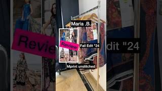 Maria b Mprint fall edition 2024  lawn hatun reviews #mariab #mprints #lawnhatun