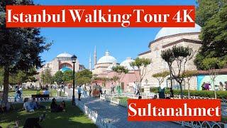 Istanbul Walking Tour in 4K - Guide To Best Places In Sultanahmet Blue Mosque Ayasofya Hippodrome