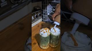 Try Iced Apple Caramel Matcha Latte