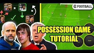eFootball 2024  POSSESSION GAME PLAYSTYLE TUTORIAL GUIDE  SQUAD BUILDING FORMATIONS & MANAGERS