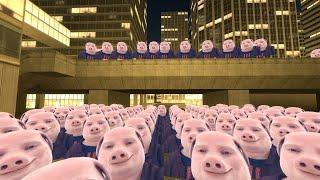 John Pork Horde Nextbot gmod in Goldencity