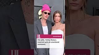 Hailey Bieber reacted to her husband Justin Biebers tearful selfie.