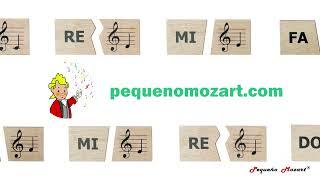 Puzzle - Encajes de las Notas Musicales Pequeño Mozart