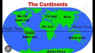 All of the six continents and the two main Oceans