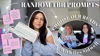 random TBR prompts pick the books we read  reading vlog with @whatsdesreading