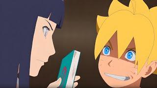 Hinata caught Boruto with the Book of Jiraiya  Youre too young for that Boruto  Boruto ENG DUB 