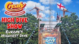 Captain Crealy Walks The Plank HIGH DIVE Show at Crealy Theme Park & Resort July 2024 4K