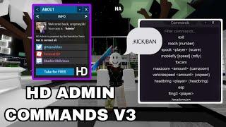 Roblox HD Admin Rank Giver Commands V3 Script Kick Ban Gui HydrogenFluxusArceus x Mobile