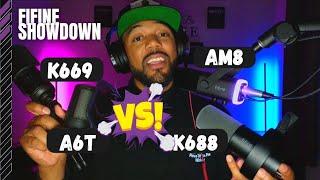 Microphone Mayhem Fifine AM8 vs A6T vs K688 vs K669 Pro - EPIC Showdown