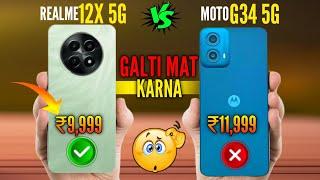 Realme 12X 5G Vs Moto G34 5G  Comparison - Kon Hain BEST 