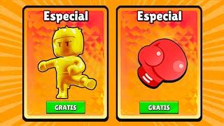 GANHE ESSA SKIN DOURADA E EMOTE DO SOCO DE GRAÇA STUMBLE GUYS