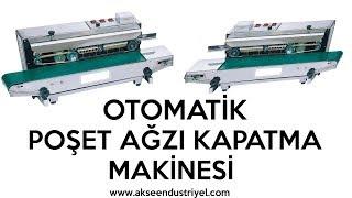 Otomatik Poşet Ağzı Yapıştırma Makinesi  Tarih Kodlama Yazmalı