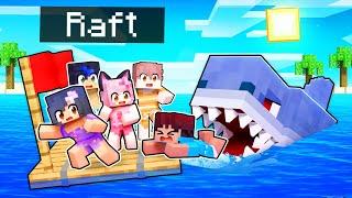 5 KIDS On A RAFT In Minecraft