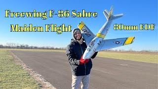 Maiden Flight - Freewing F-86 Sabre 80mm RC EDF Jet